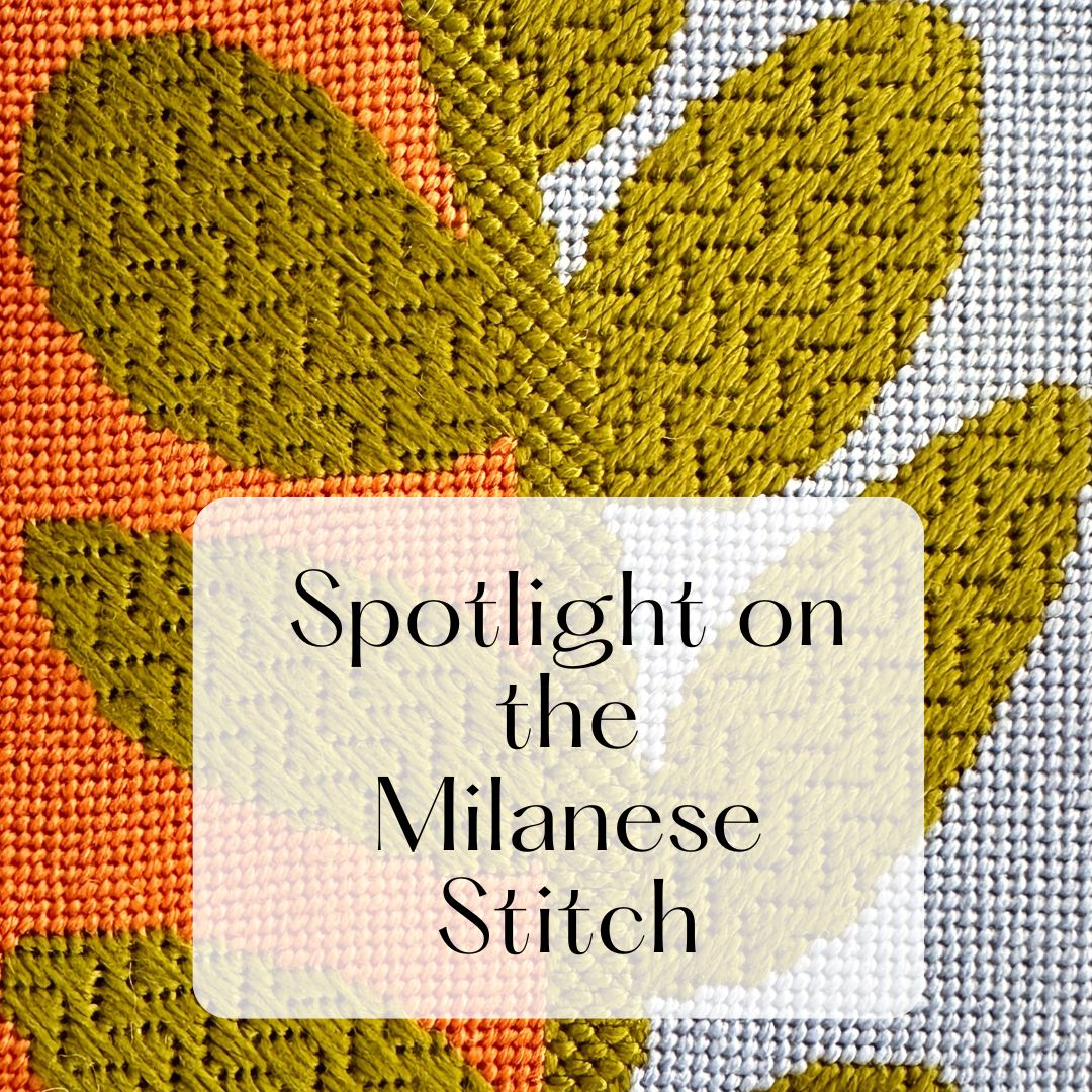 Spotlight on the Needlepoint Milanese Stitch Poppy Monk Needlepoint