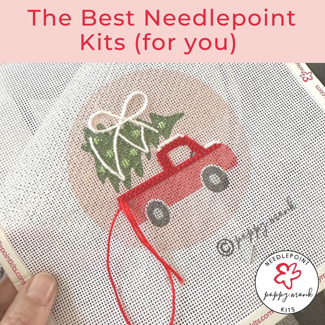 Best Needlepoint Kits for Beginners - Grandmillennial Needlepoint Kits