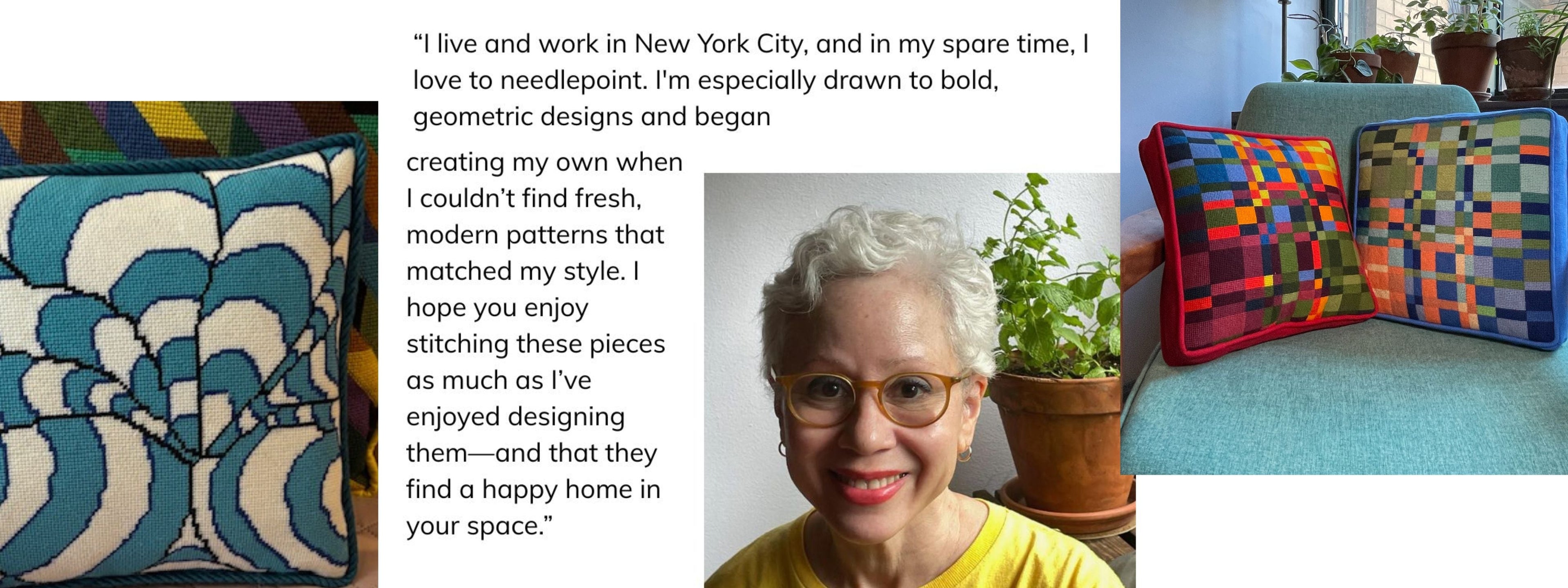 Audrey Ward Needlepoint Pillow Kits