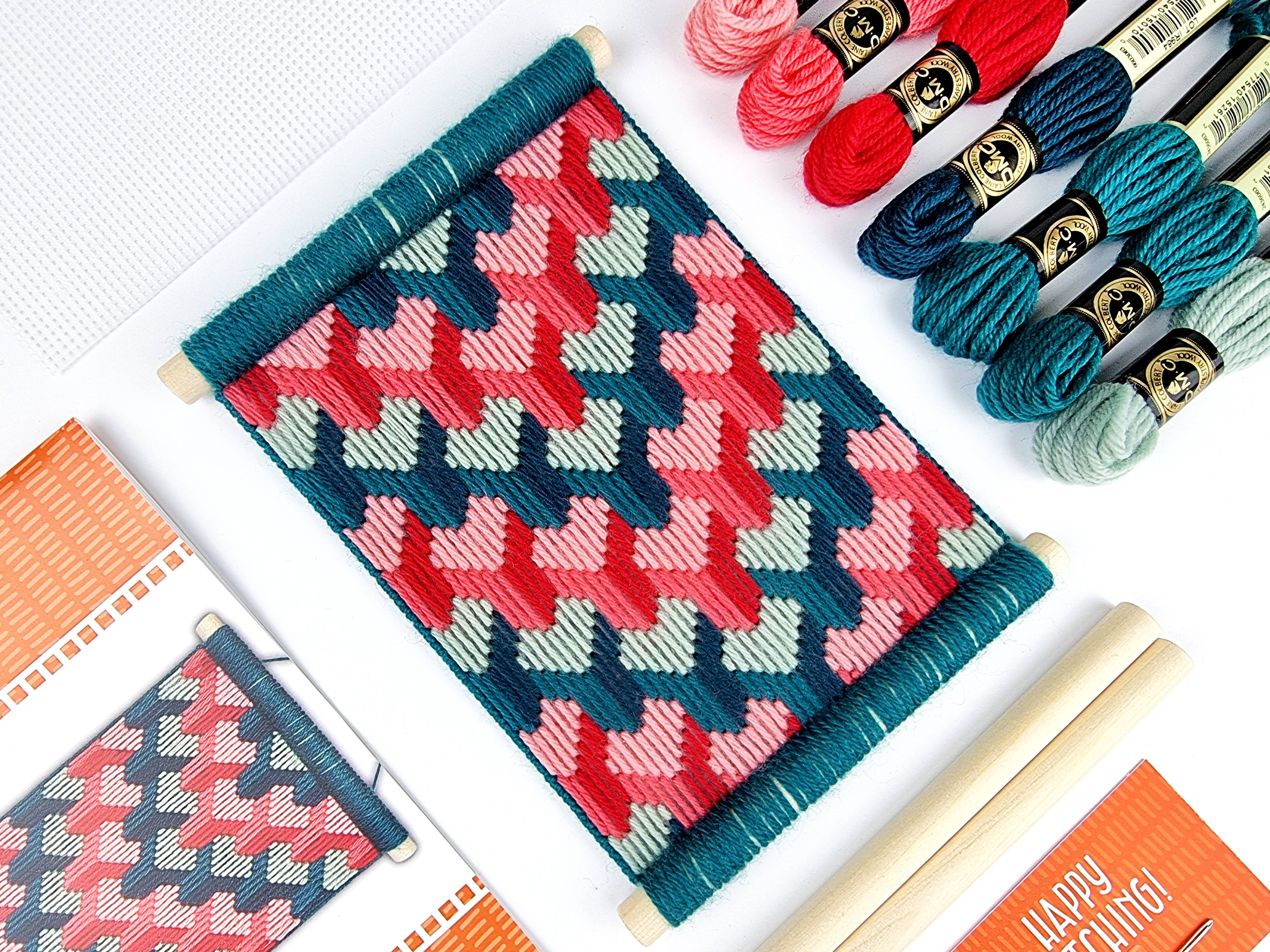 Bargello needlepoint kit geometric pattern