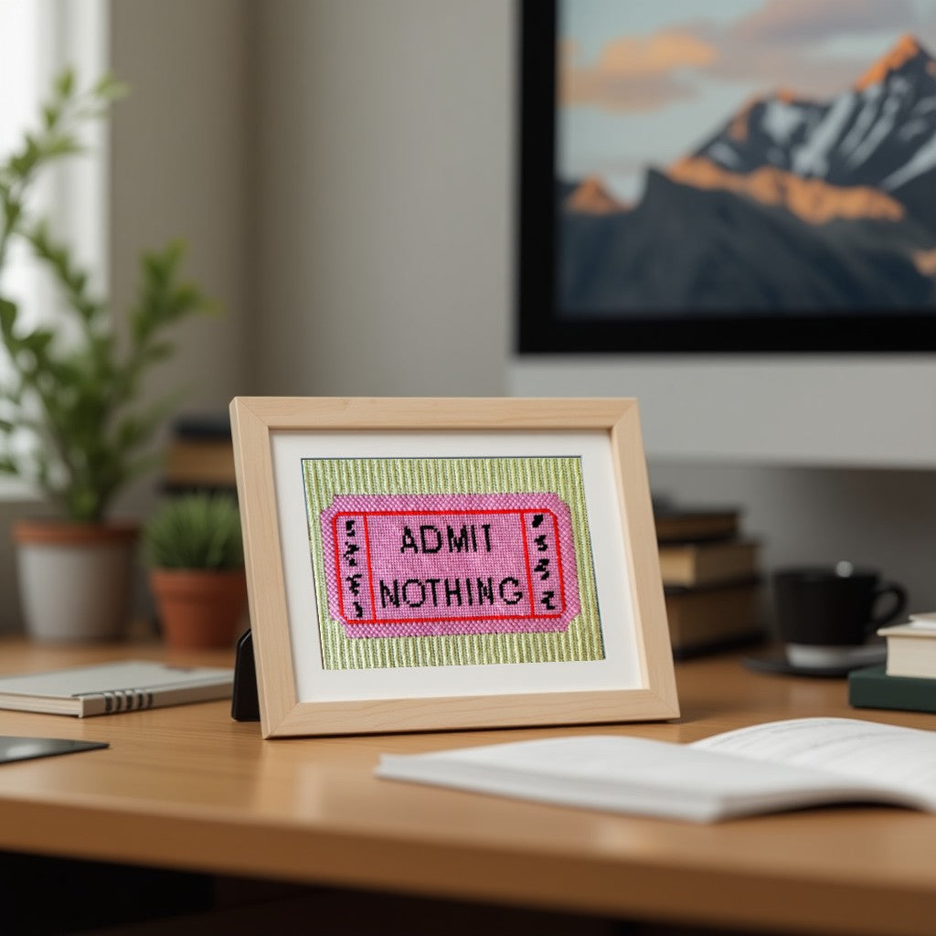 Framed picture on a desk