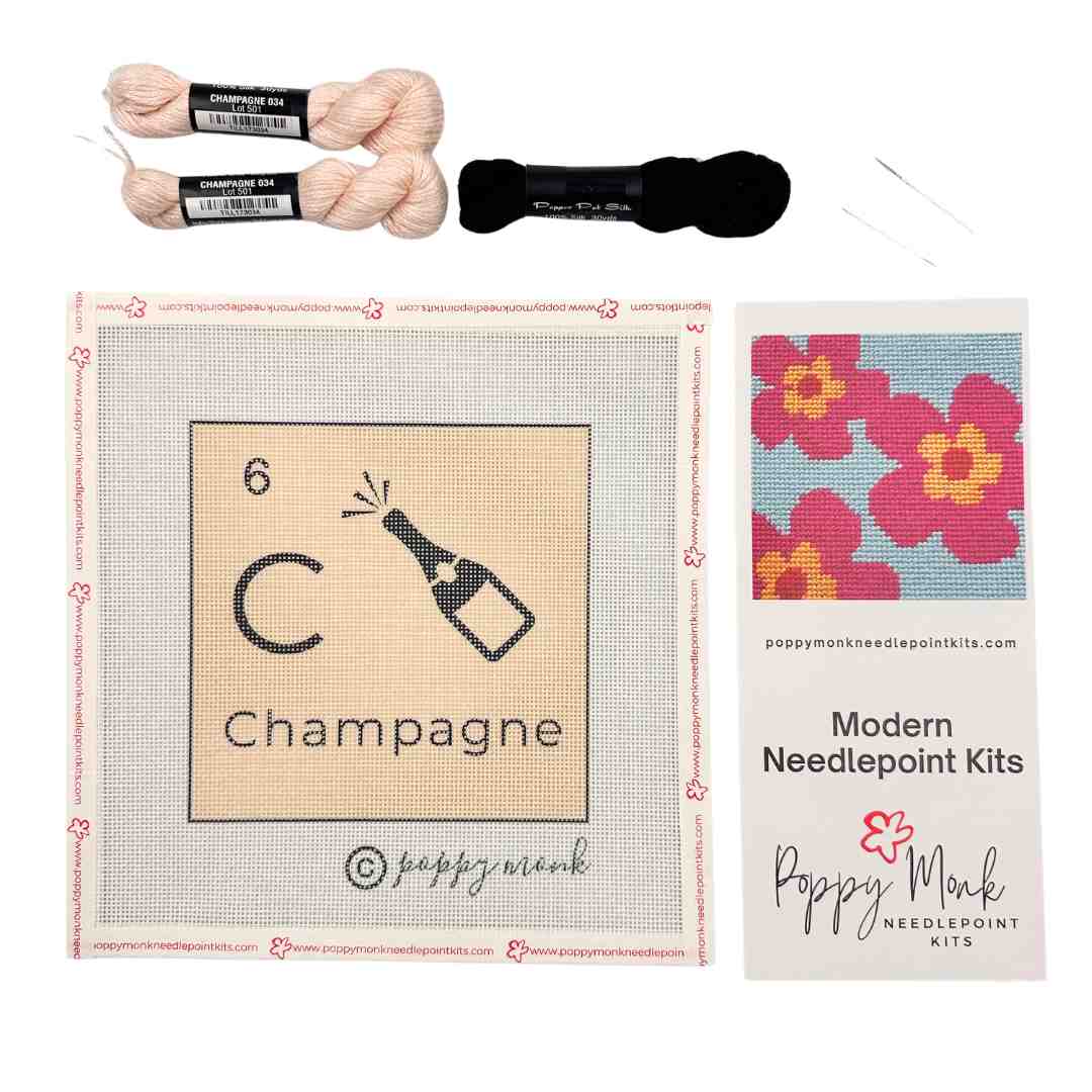 C (Champagne) Alternative Periodic Table Needlepoint Kit