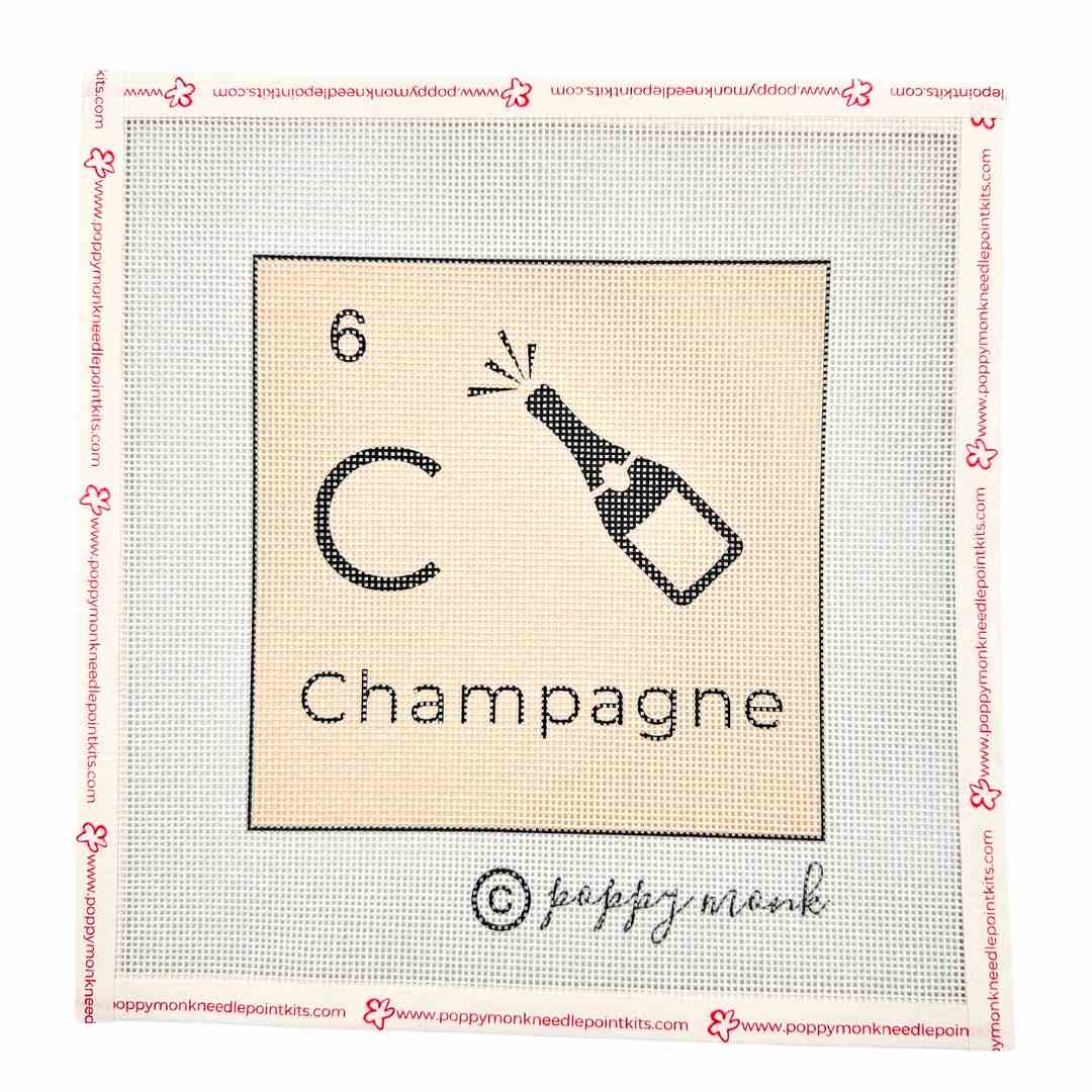 Champagne needlepoint kit