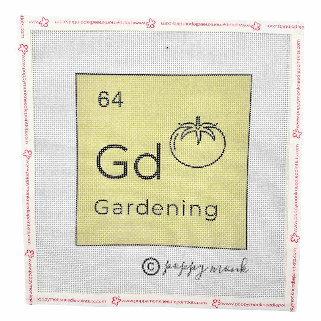 Gardening Needlepoint kit from the Alternative Periodic Table of Elements series.