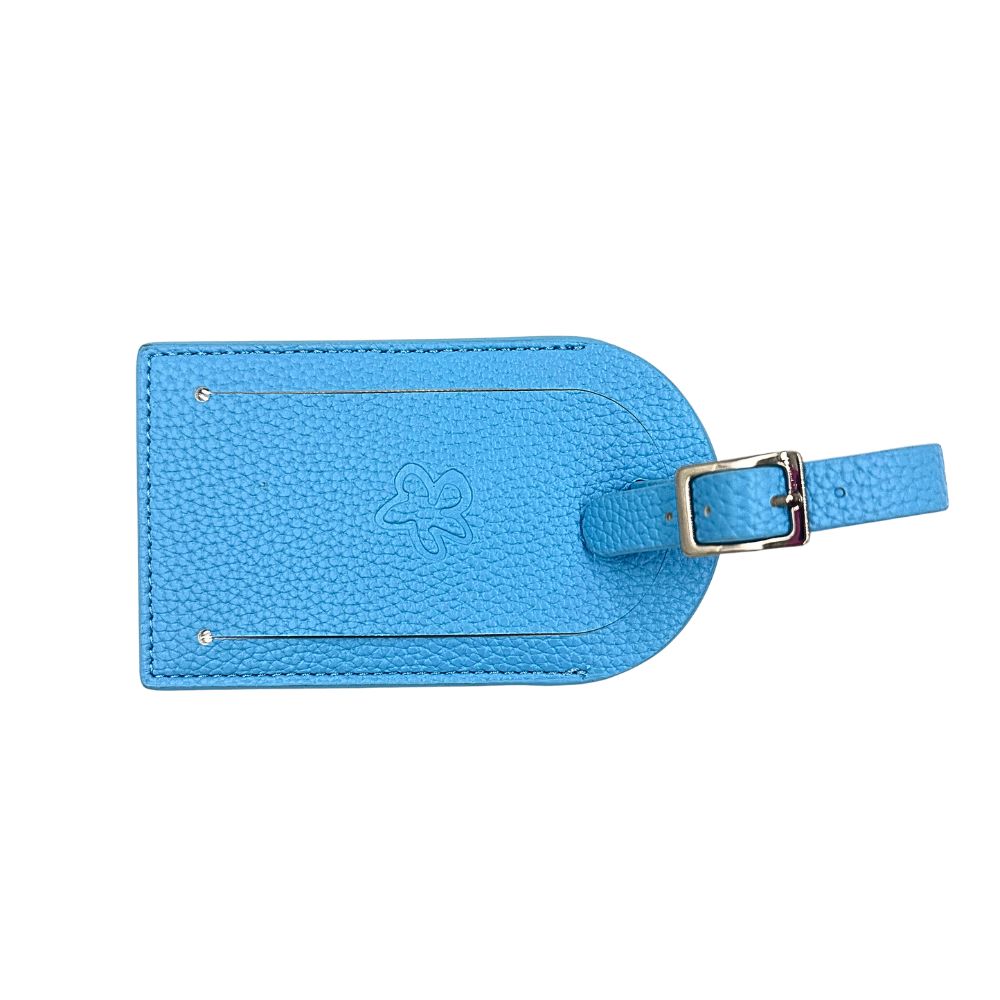 Blue luggage tag