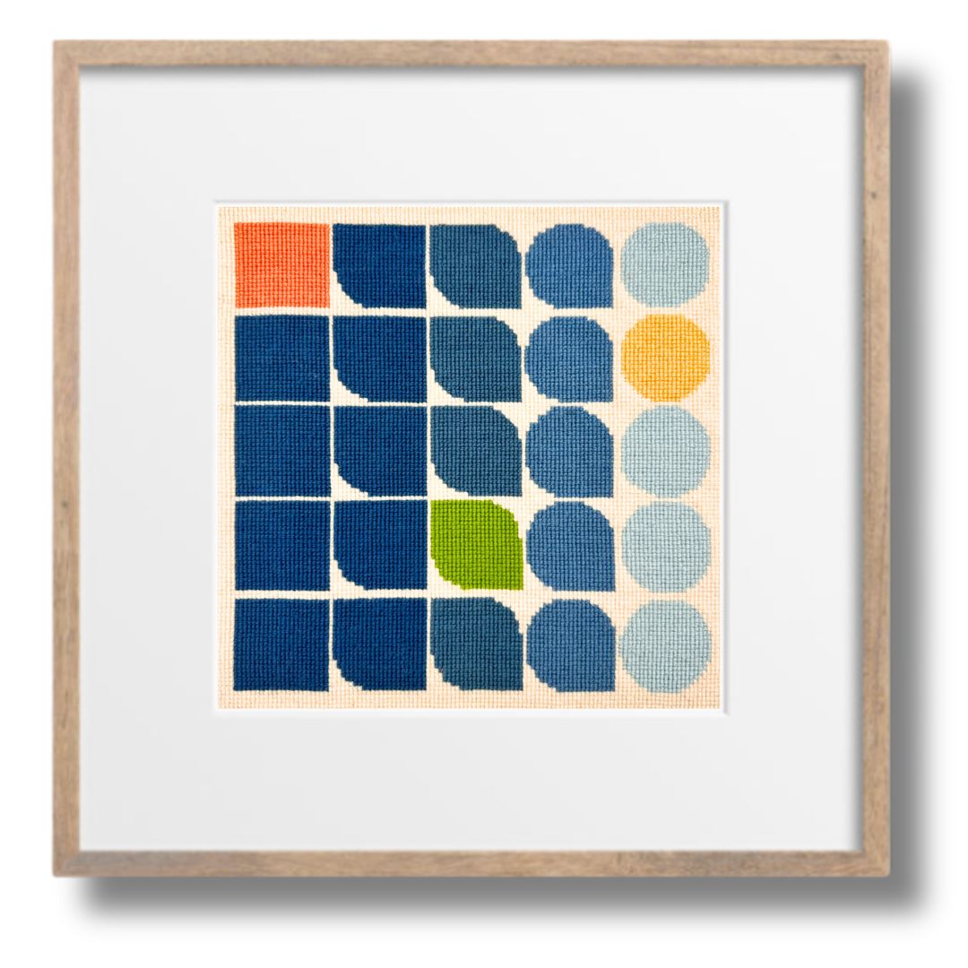 Bauhaus style Victorian Cross Stitch needlepoint kit