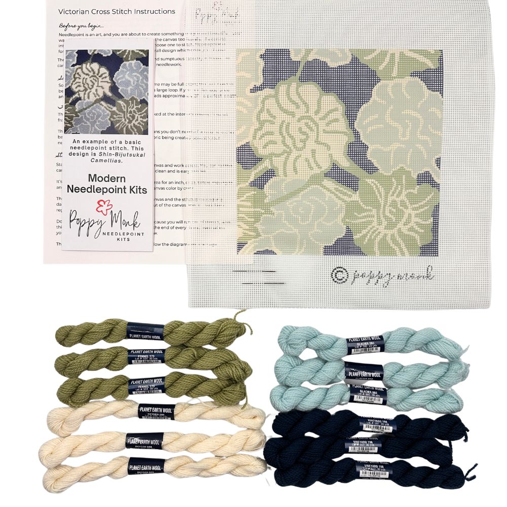 Camellias needlepoint kit