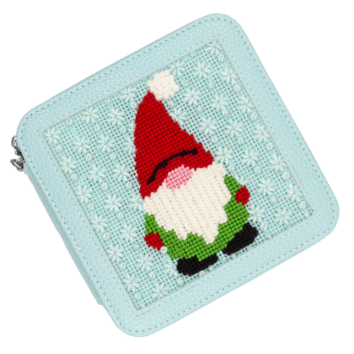 The light blue jewelry box with the Gnome design on top.