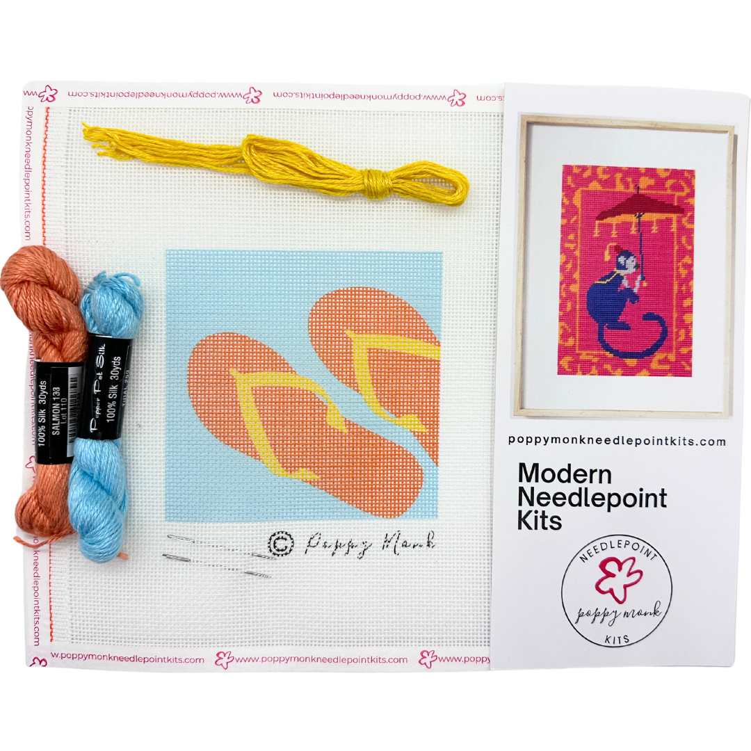 Flip Flops needlepoint kit.