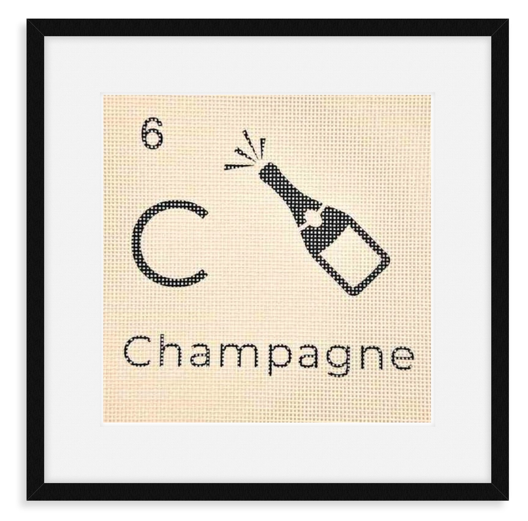 C (Champagne) Alternative Periodic Table Needlepoint Kit