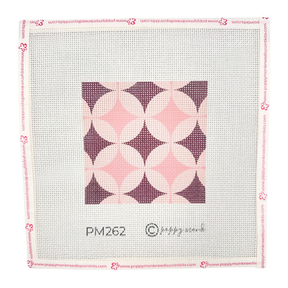 A geometric needlepoint design
