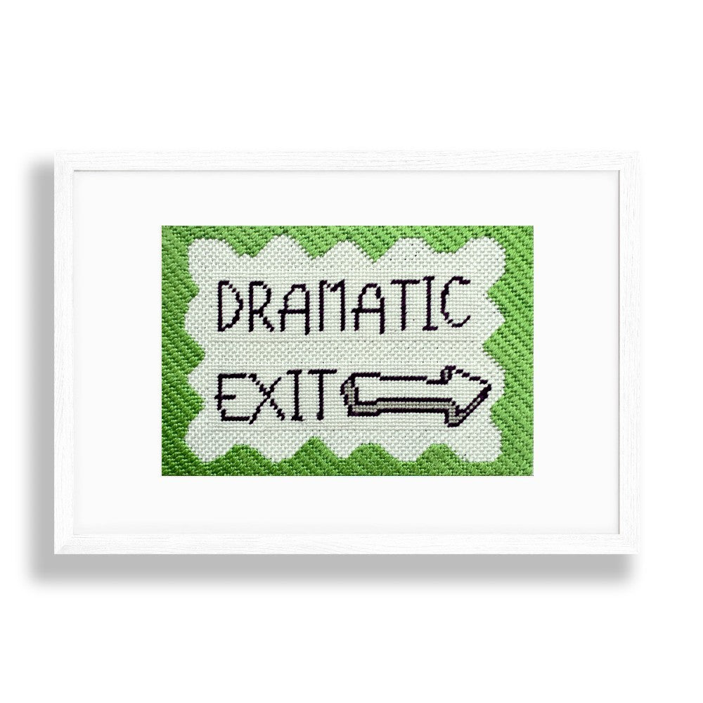 Needlepoint sign with &