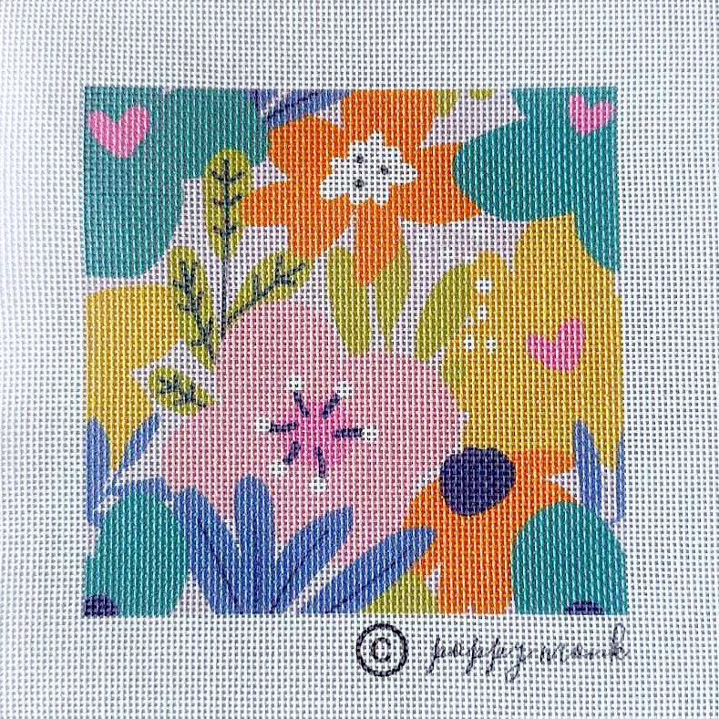 Stash Buster Needlepoint | Flower Market Canvas Only
