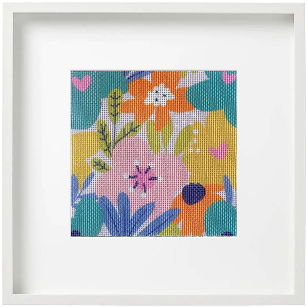 Stash Buster Needlepoint | Flower Market Canvas Only