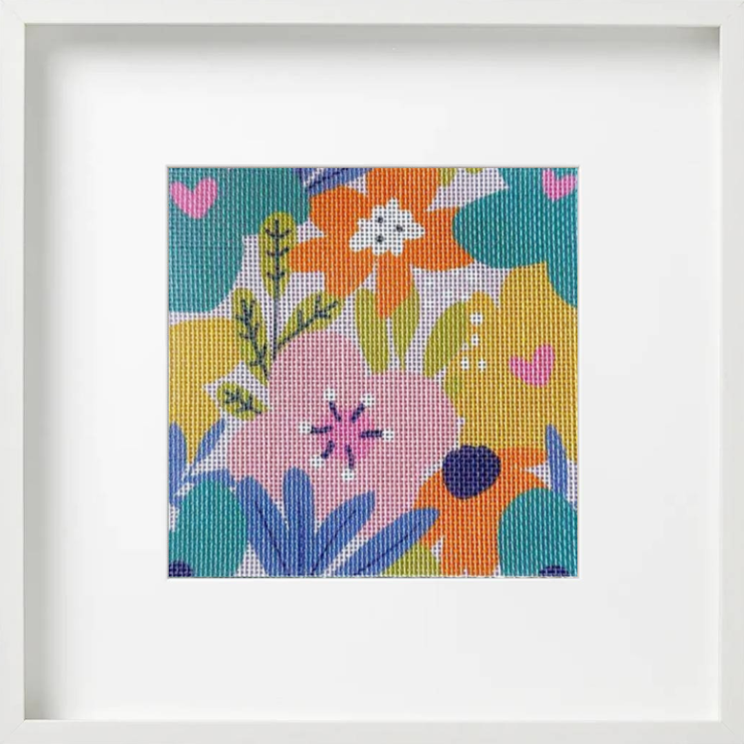 Stash Buster Needlepoint | Flower Market Canvas Only