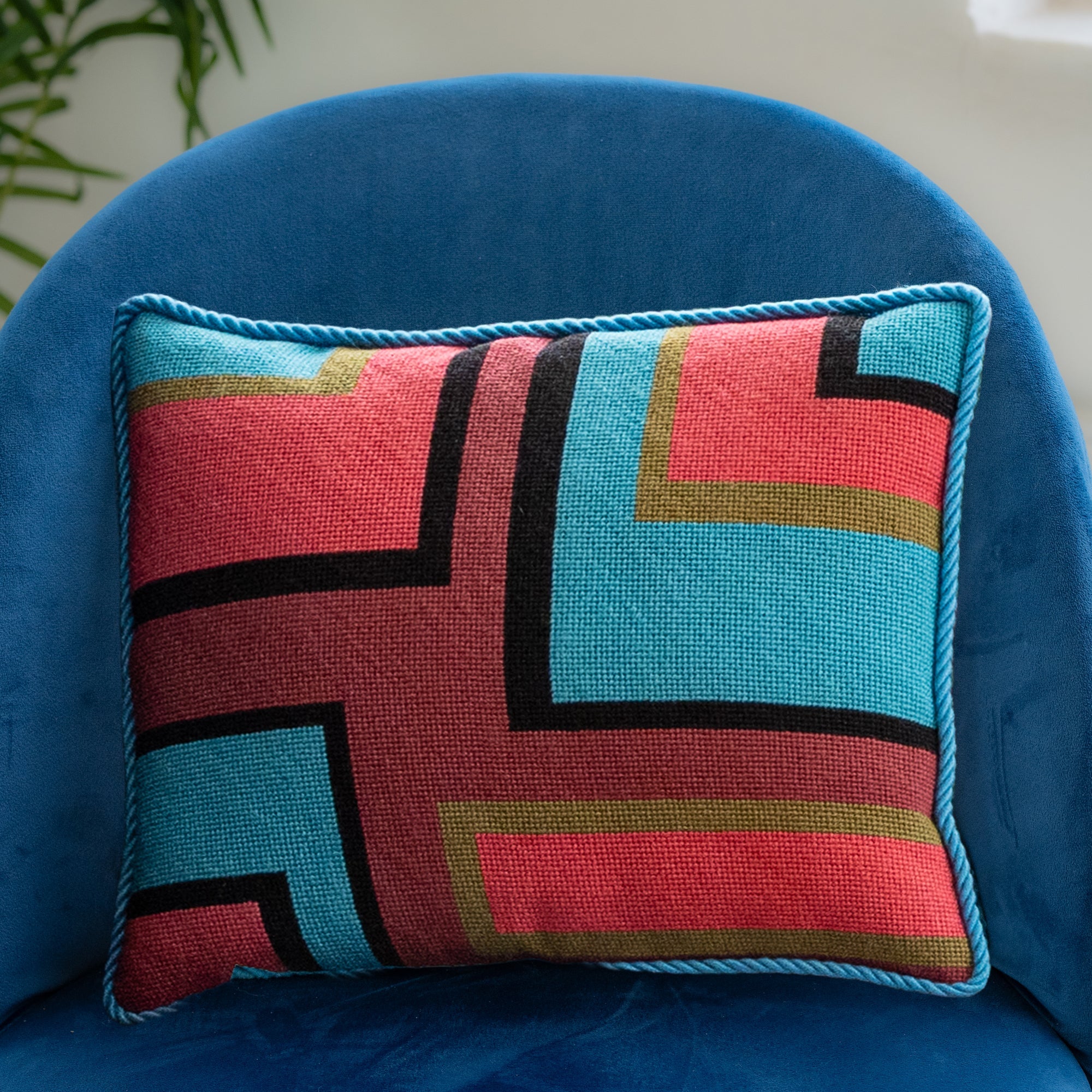 Future Pink Needlepoint Pillow Kit