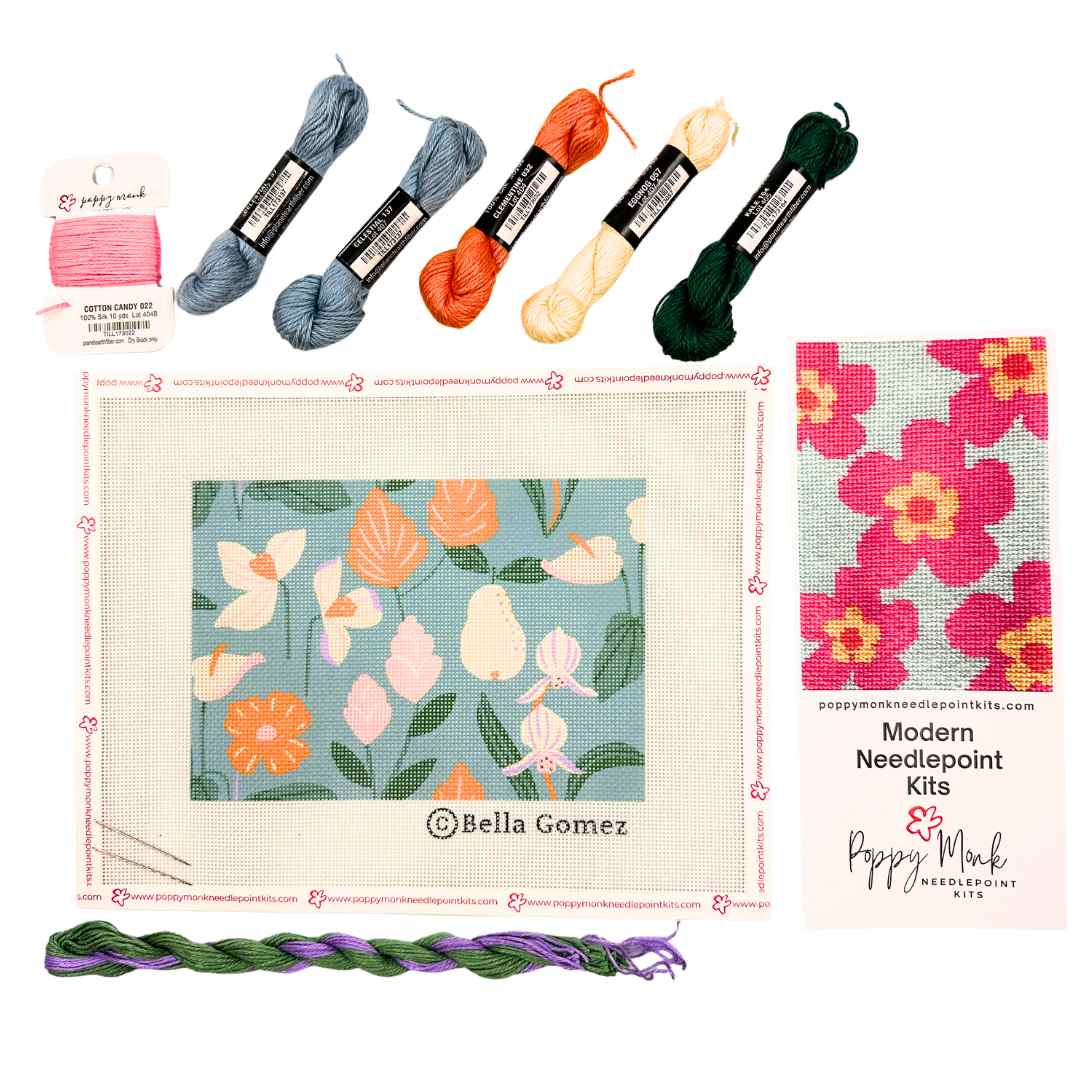Herbarium needlepoint kit by Bella Gomez.