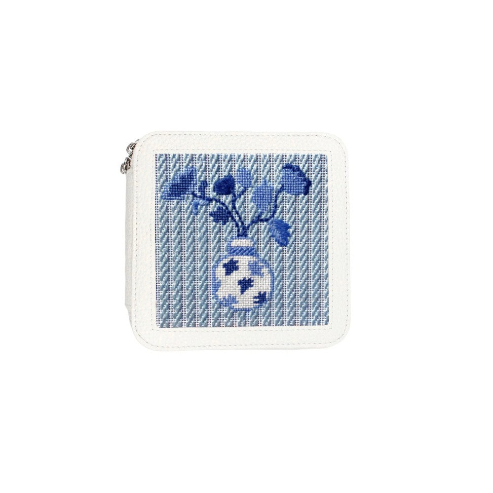 White Box Blue Leaf Vase Bundle