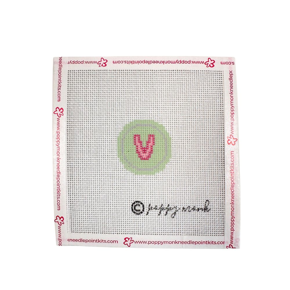 Fob Chain Letters | Mini Needlepoint Project (Fob Sold Separately)