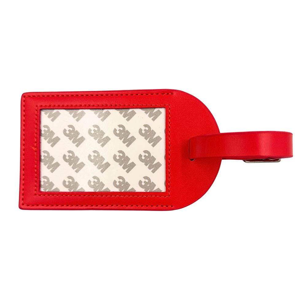 Red luggage tag
