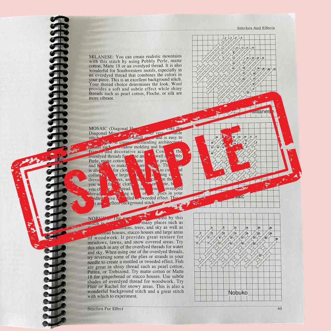 Sample page of Stitches For Effect book