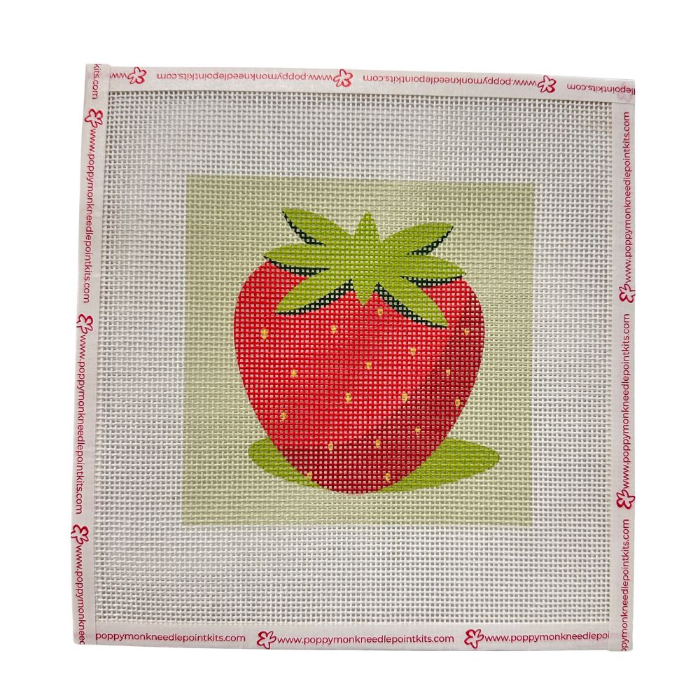 Strawberry needlepoint canvas