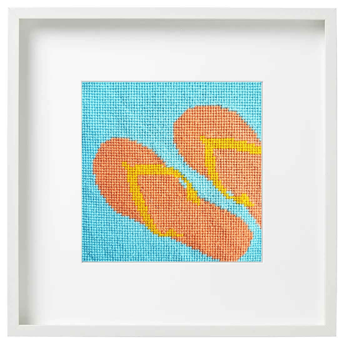 Beginner Needlepoint Kit Flip Flops
