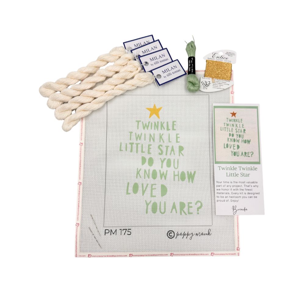 Needlepoint kit of Twinkle Twinkle Little Star