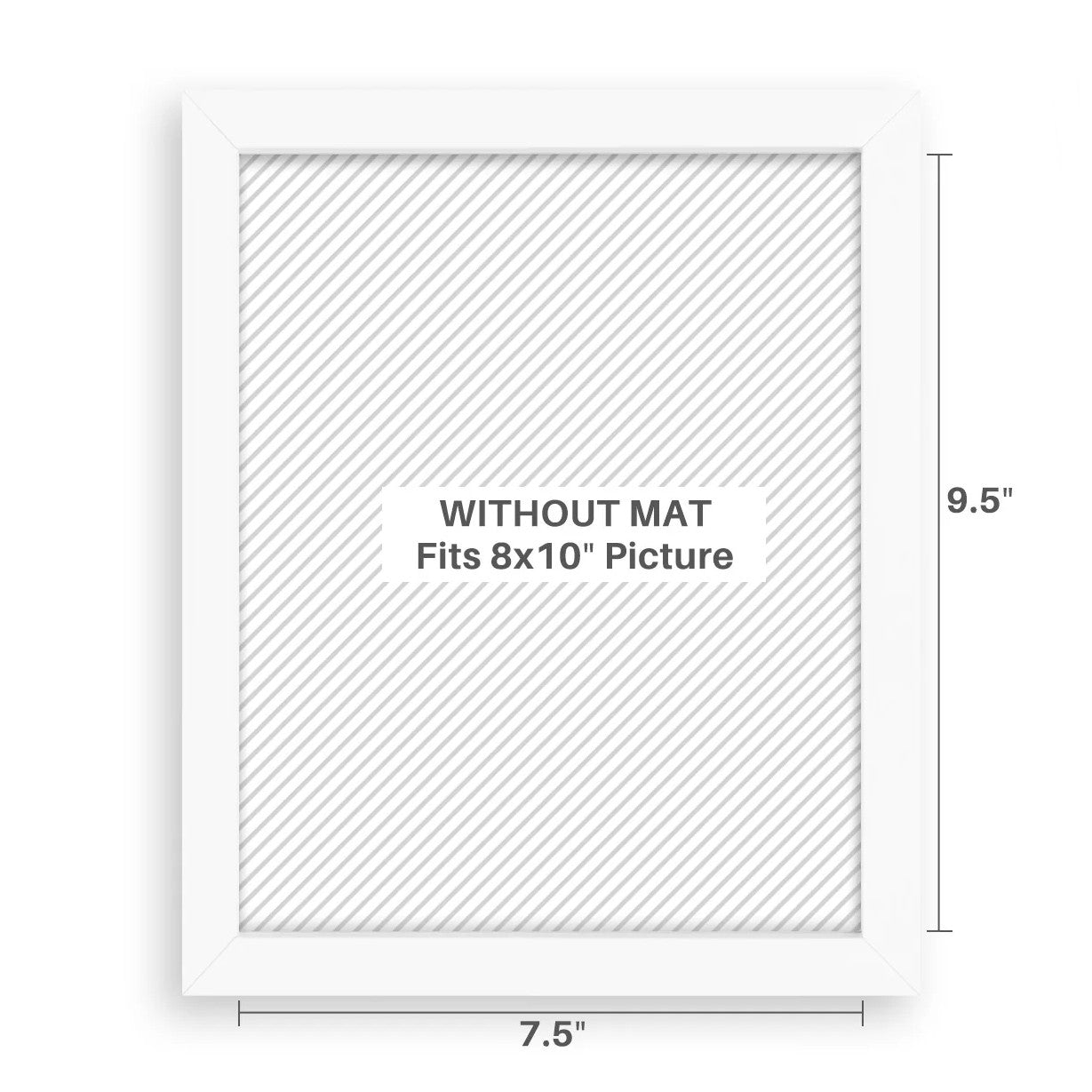 White Frame For 8" x 10" Needlepoint