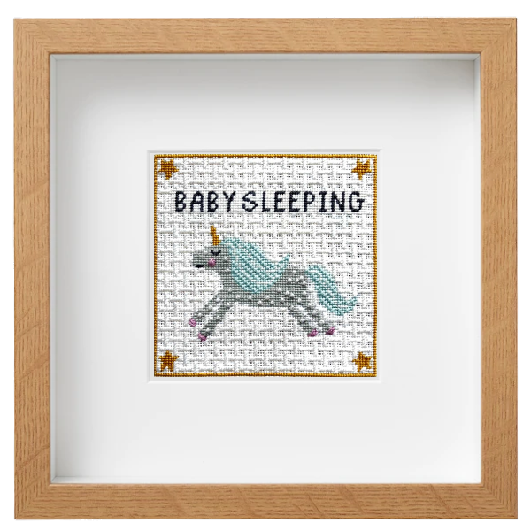 Baby Sleeping Needlepoint Unicorn