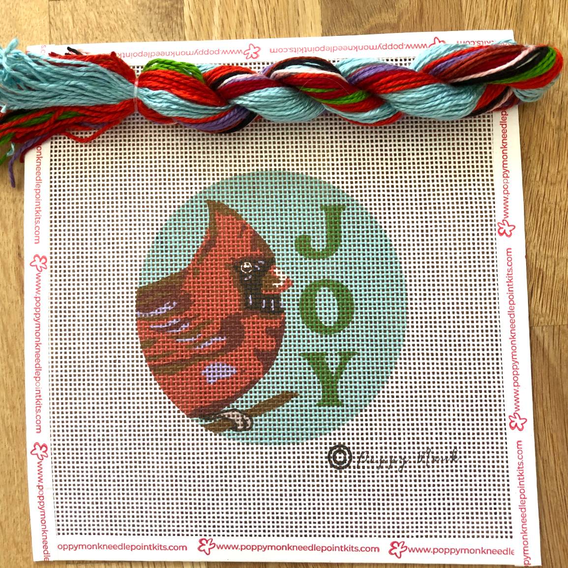 Cardinal needlepoint ornament kit