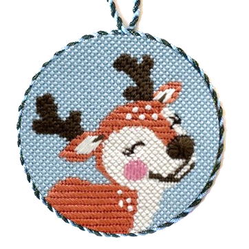 Reindeer DIY cross stitch ornament kit – Canadian Stitchery
