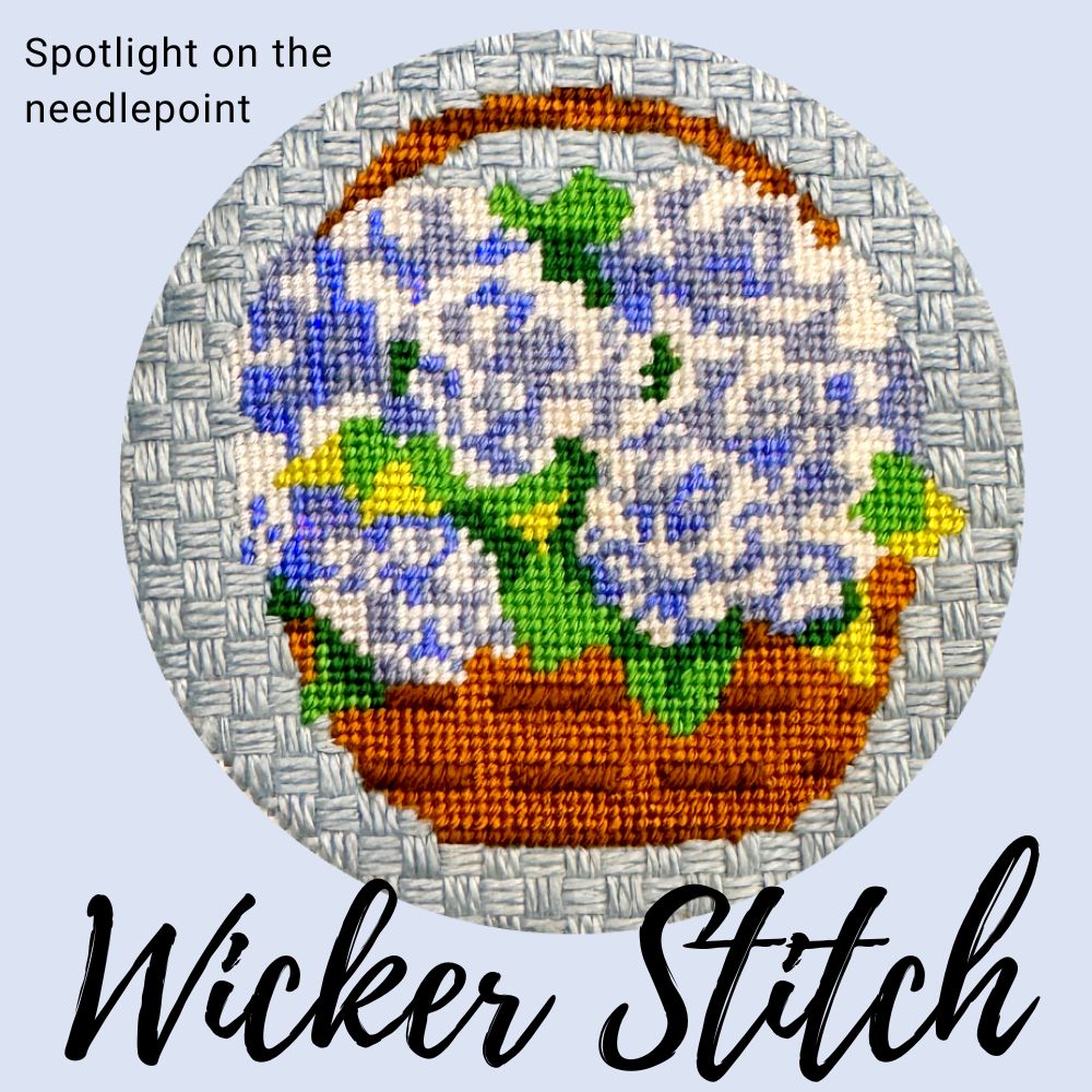 Spotlight on the Needlepoint Wicker Stitch