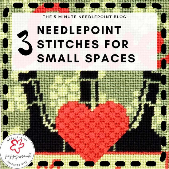 Three little known needlepoint stitches for small spaces blog post