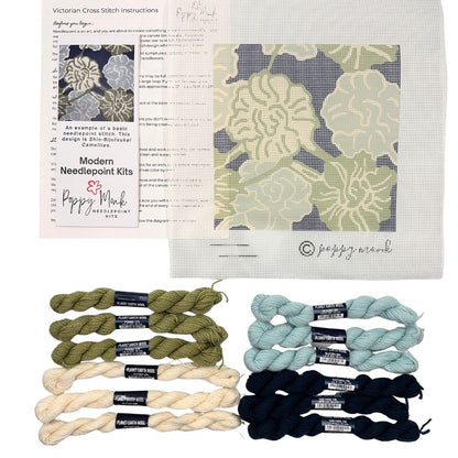 Camellias needlepoint kit