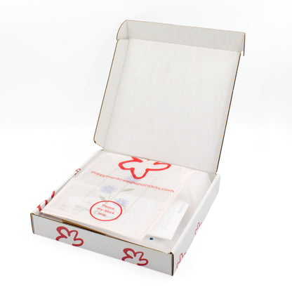 The Cornflower kit in its gift box.