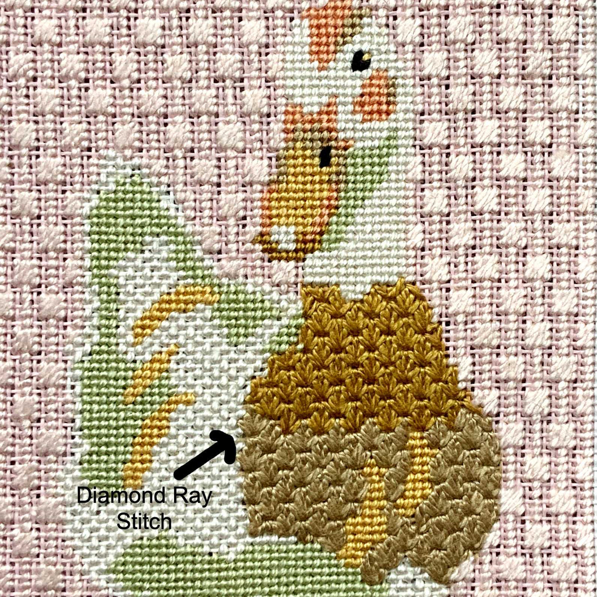 Diamond Ray Pattern Indesign Needlepoint Stitch Library | Decorative Needlepoint Stitches – Poppy ...