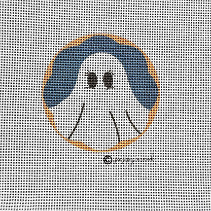 Ghost halloween needlepoint