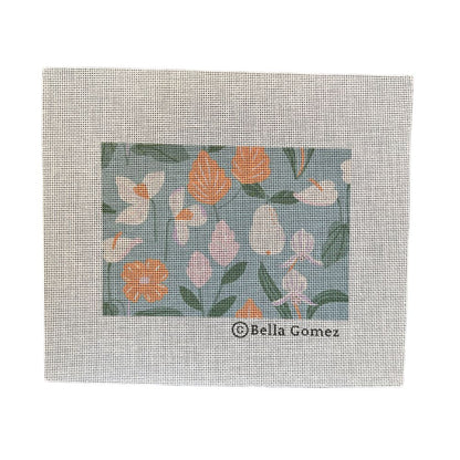 Floral patterned needlepoint design by Bella Gomez