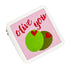 Olive You needlepoint in a white box top