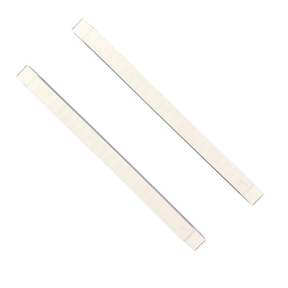 Two white plastic stretcher bars 8 inches
