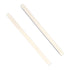 Two white plastic stretcher bars 9 inches long on a white background