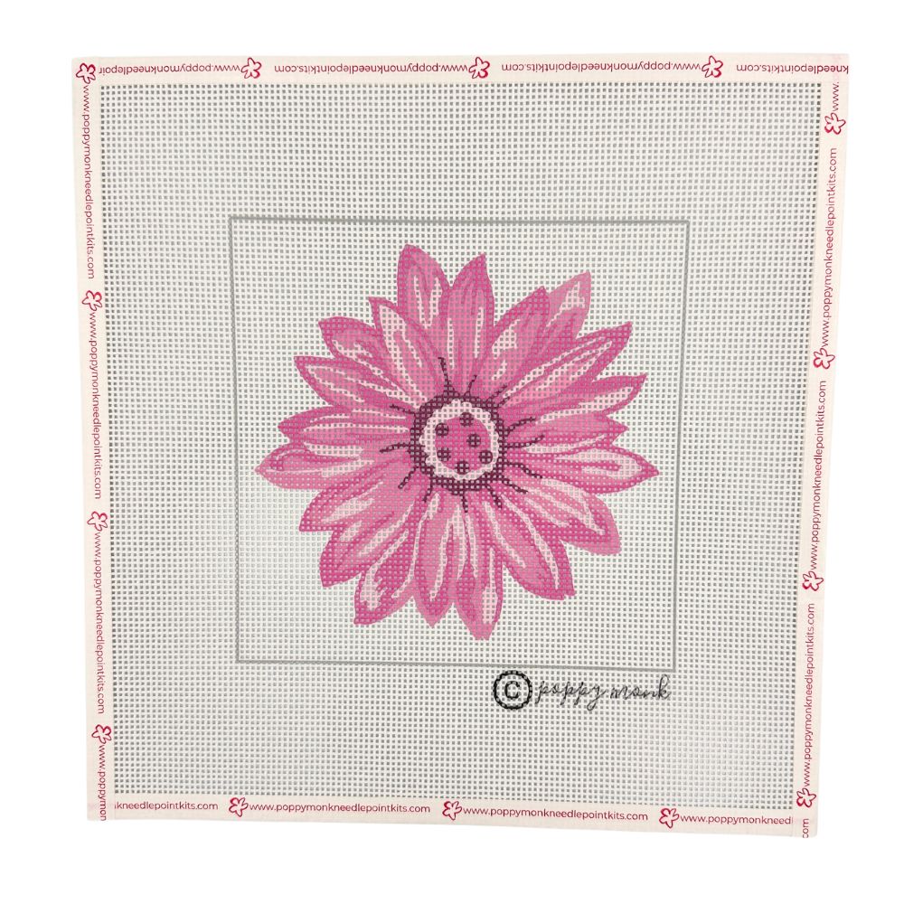 Pink Daisy Needlepoint CANVAS ONLY