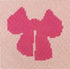 Pink bow design on a beige textured background