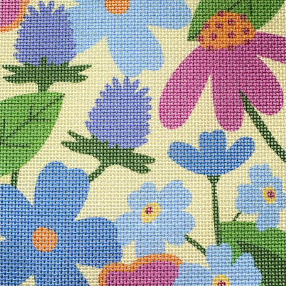 Pollinator Garden floral needlepoint design