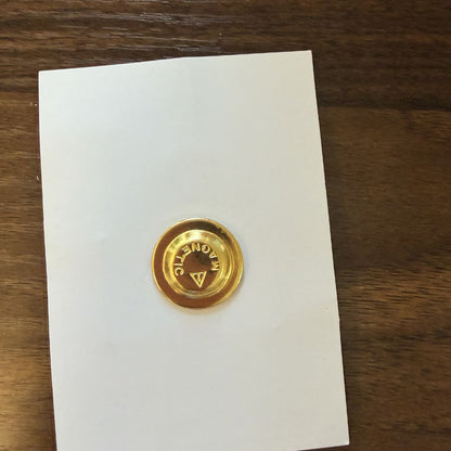 A magnet on a card