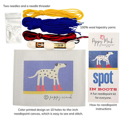 Spot In Boots Needlepoint Starter Kit