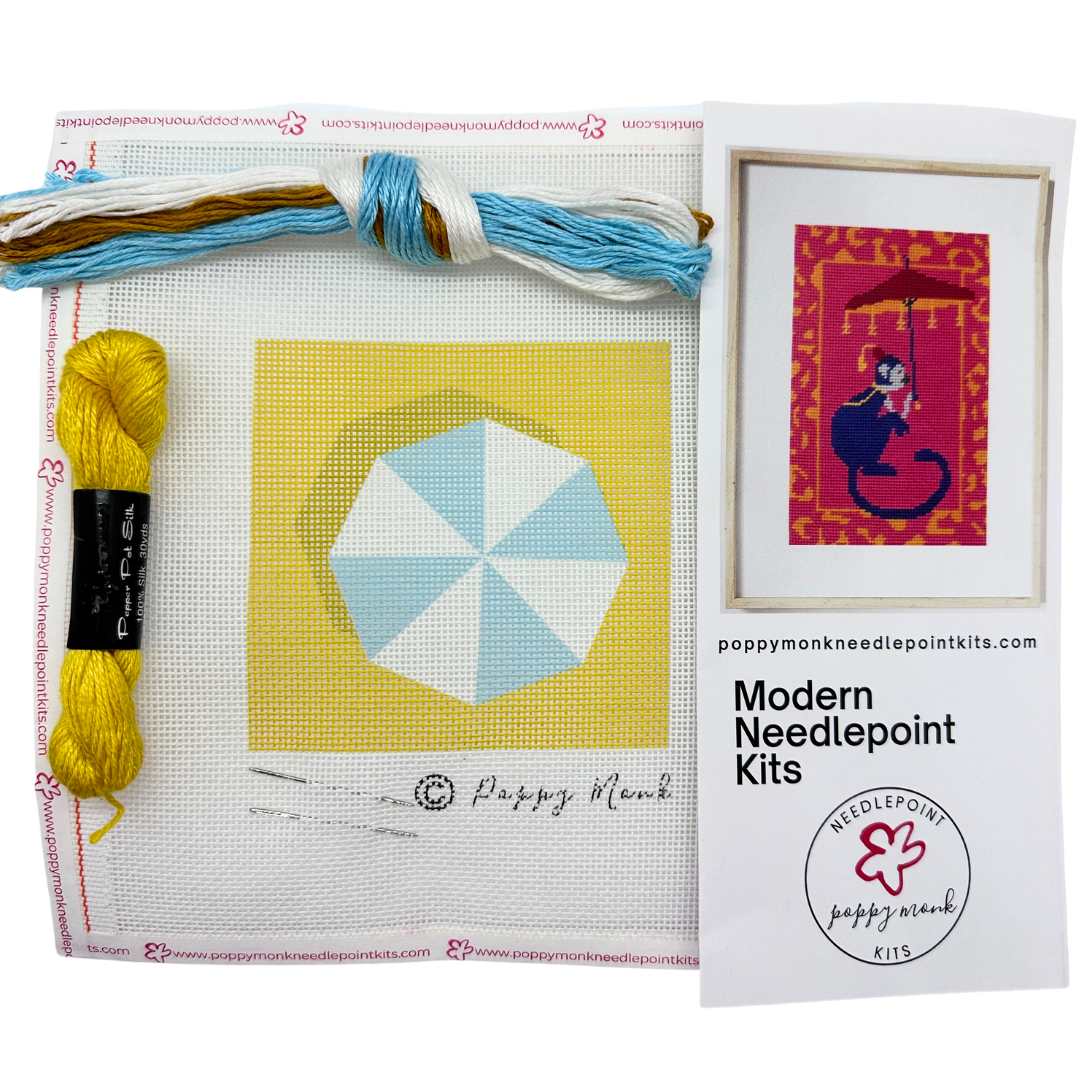 Beach Umbrella Beginner Needlepoint Kit For Adults and Teens