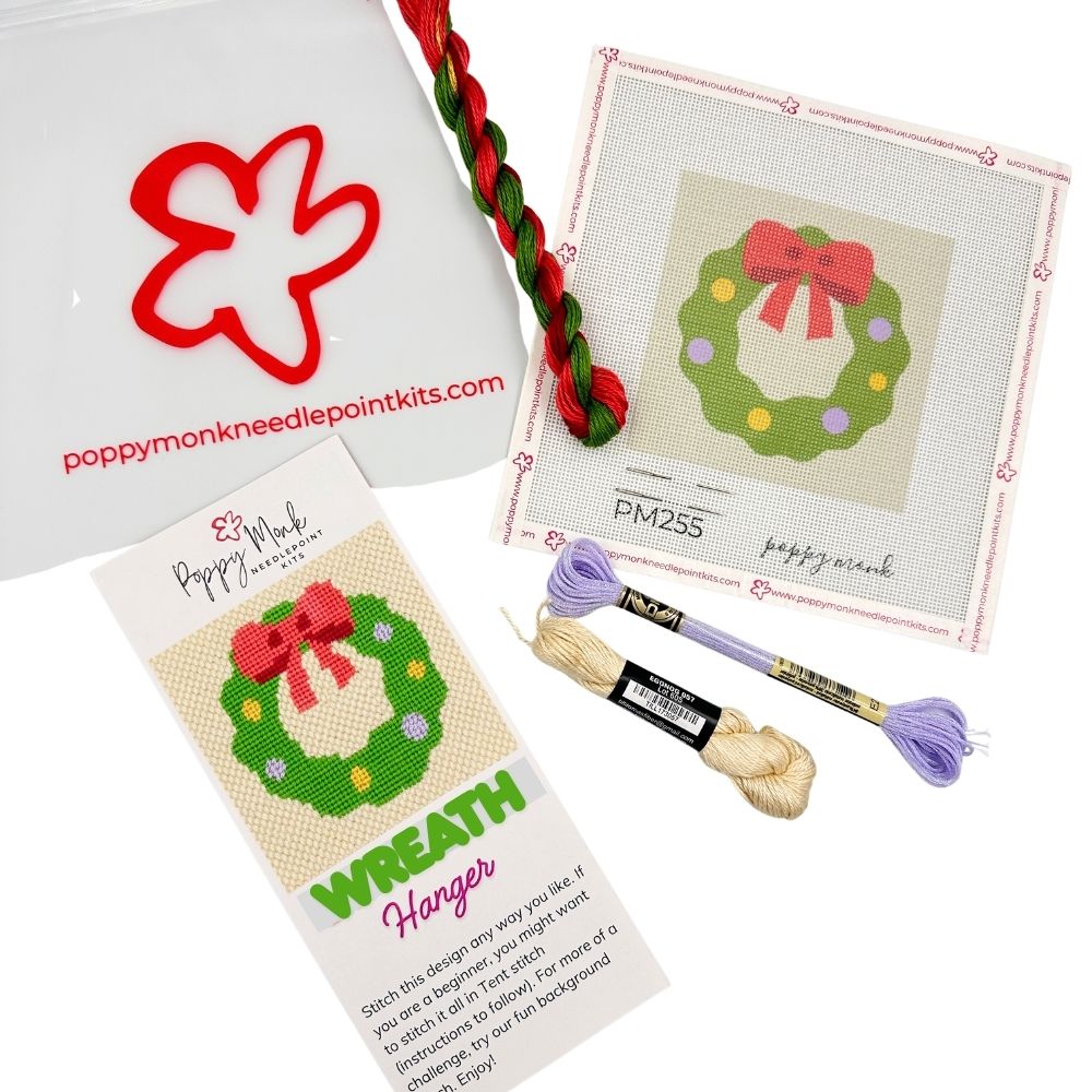 Christmas wreath needlepoint kit