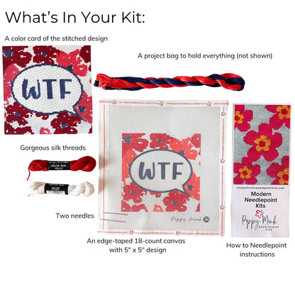 WTF needlepoint kit